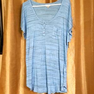 Size 18/20 Blue and black, long Tee shirt